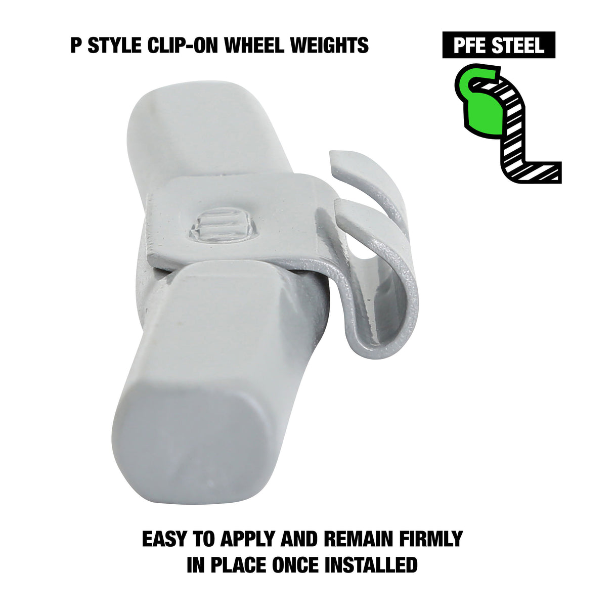 OEMTOOLS 23235 2.25 Oz. P Style Steel Wheel Weight - 1 Box of 25 Additional Image 2