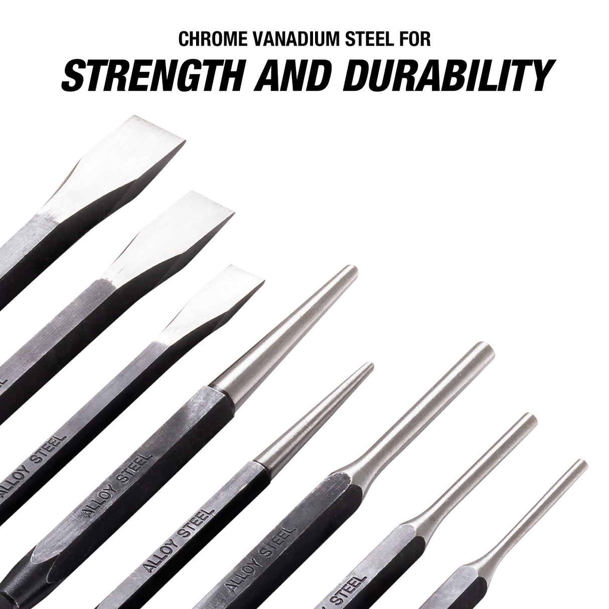 OEMTOOLS 25515 16 Piece Punch and Chisel Set Additional Image 1