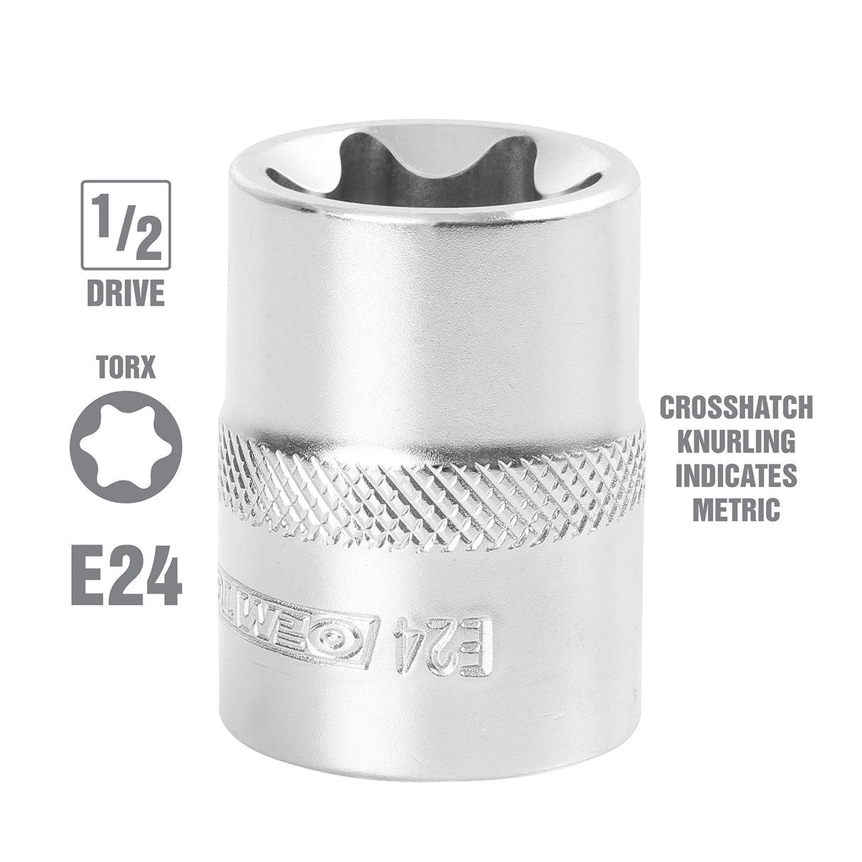 OEMTOOLS 22812 E24 1/2 Inch Drive External Star Socket Additional Image 1