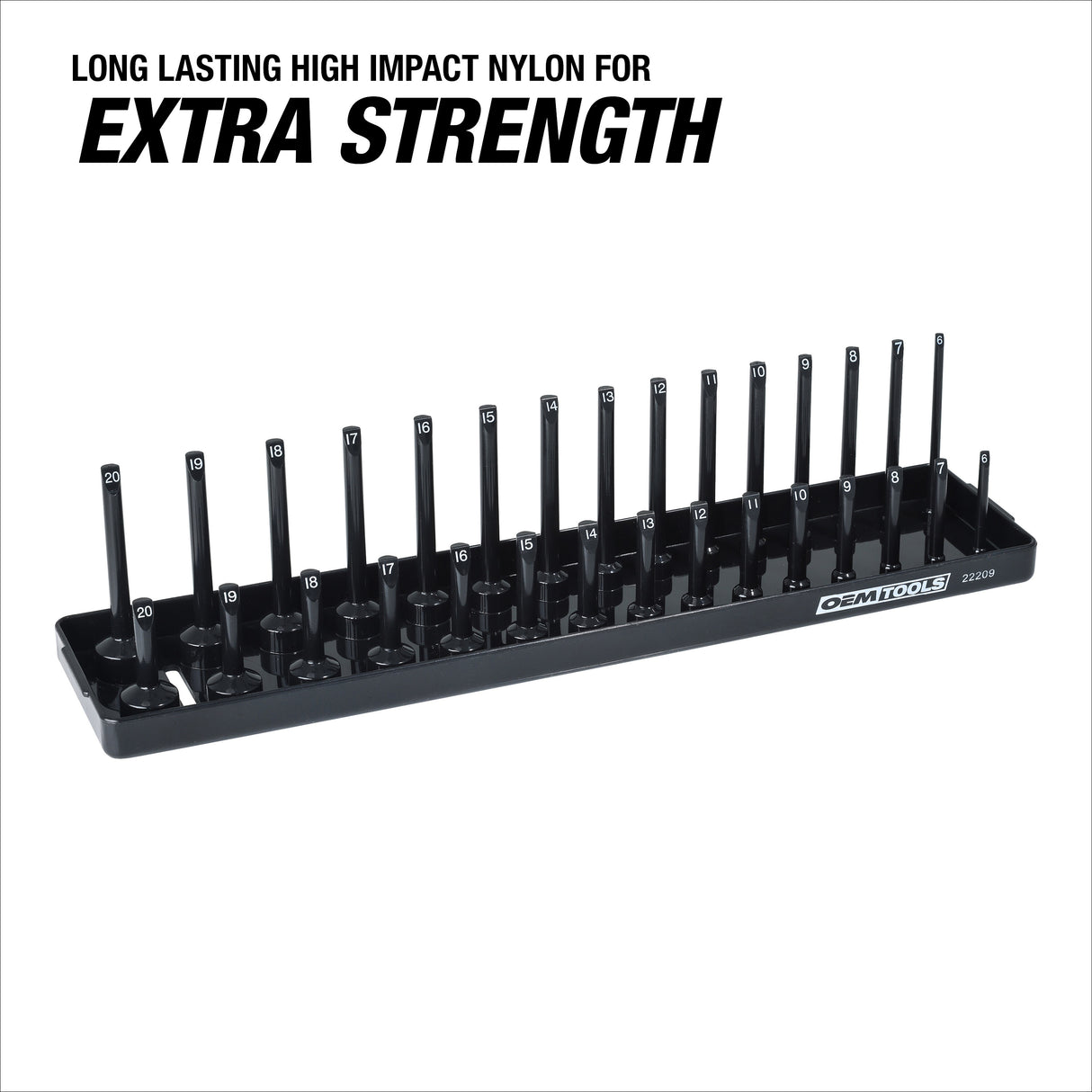 OEMTOOLS 22209 3/8in. Drive Socket Tray (Metric) Additional Image 3