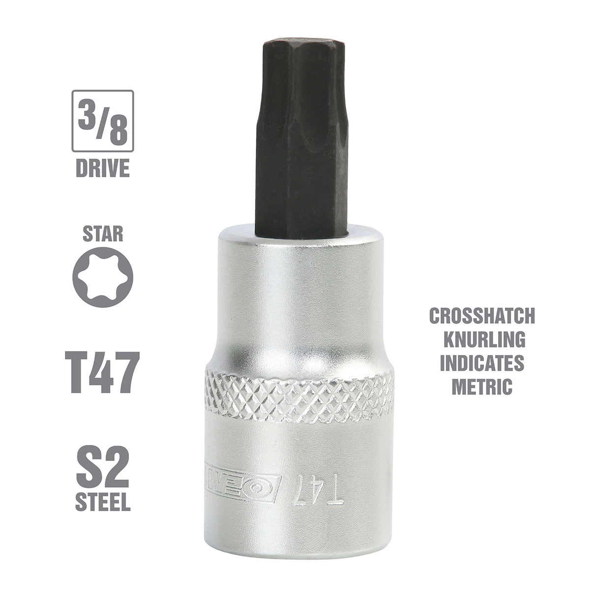 OEMTOOLS 22769 3/8 Inch Drive Star Socket Bit (T47) Additional Image 1