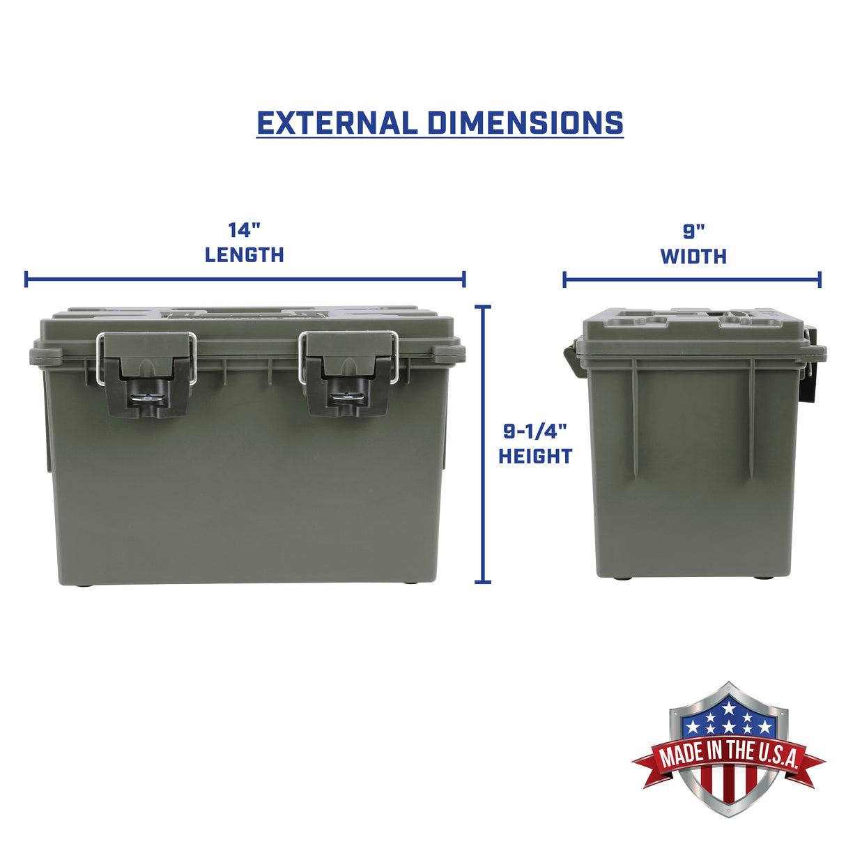 Sheffield 12710 XL Field Box-Olive Drab Green Additional Image 1
