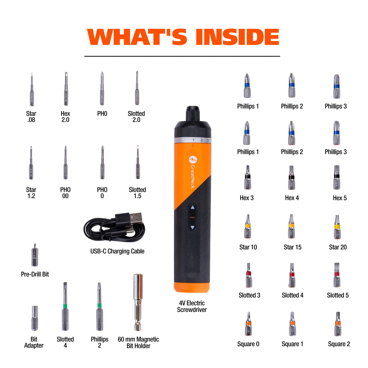 GreatNeck 26301 34-Piece electric Screwdriver Set Advent Calendar Additional Image 4