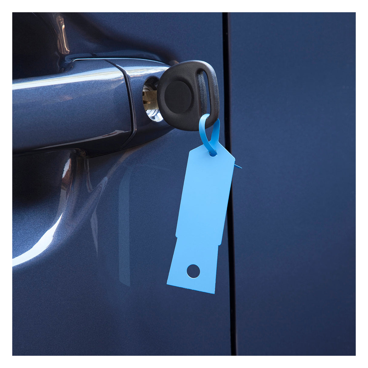 Slip-N-Grip SNGFBP993398 Blue Plastic Key Tag (1,000/Pkg) Main Image