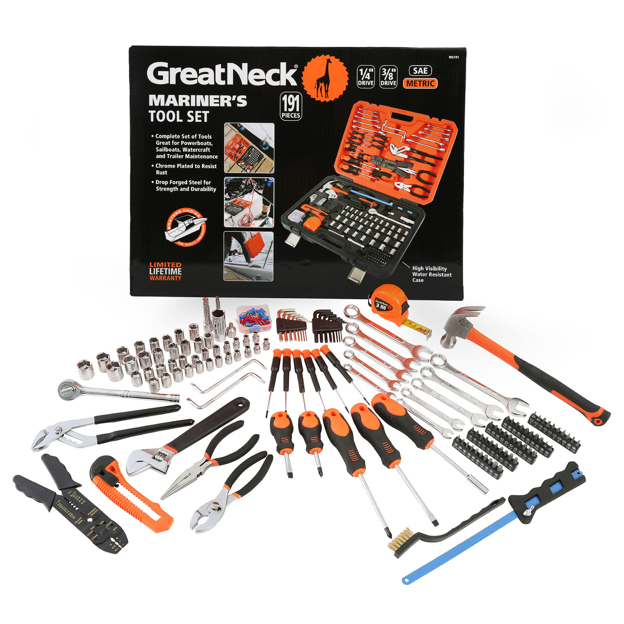 GreatNeck MS191 Mariner's Tool Set (191 Piece) Main Image