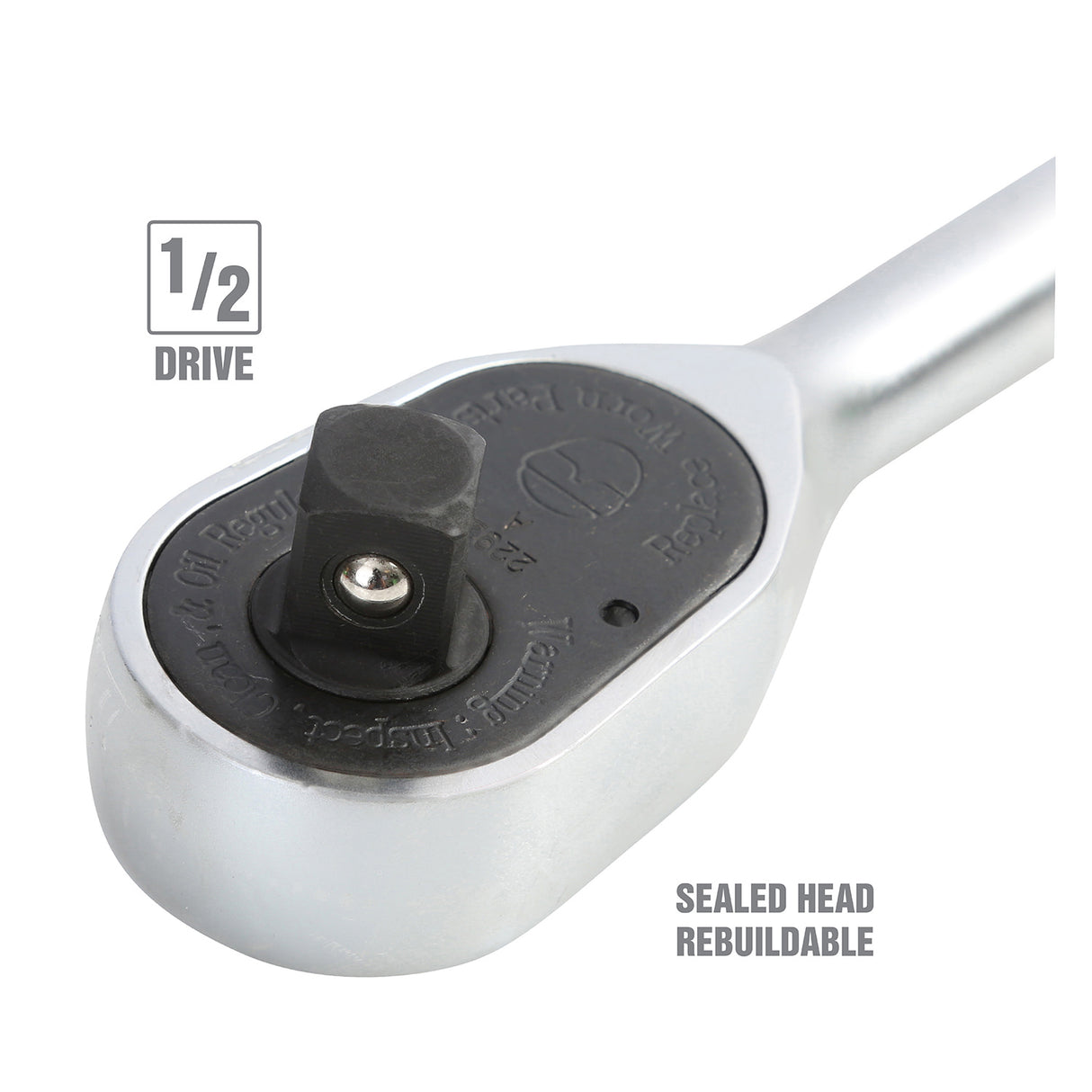 OEMTOOLS 22920 1/2 Inch Drive Ratchet with Standard Handle (10 Inch) Additional Image 2