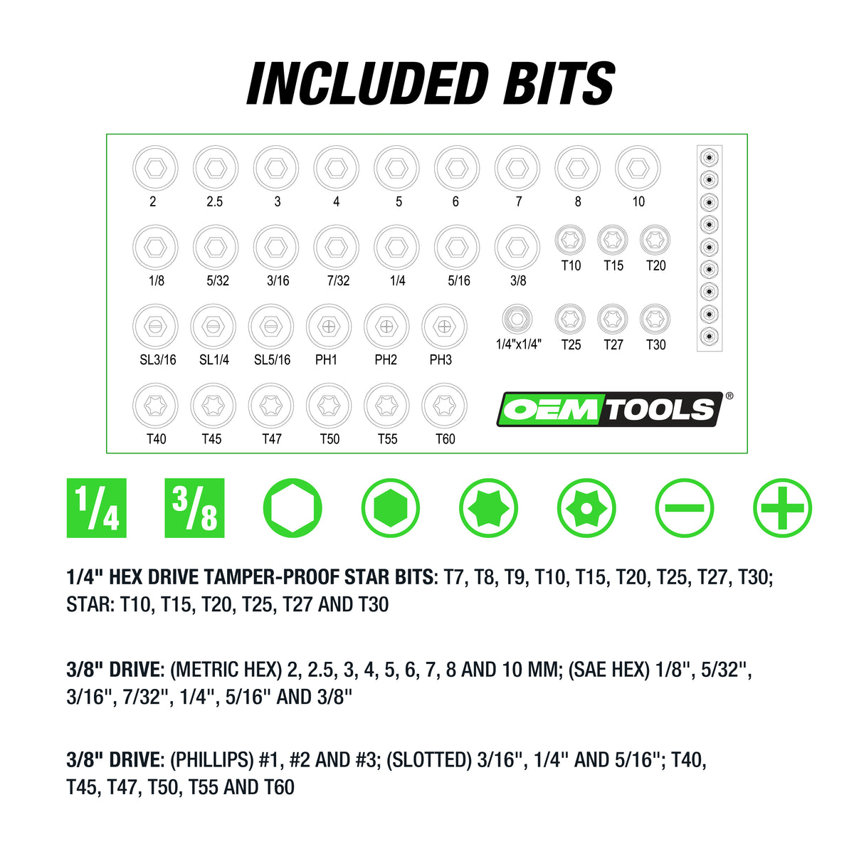 OEMTOOLS 23992 44 Piece Multi-Drive Star and Bit Socket Set Additional Image 6