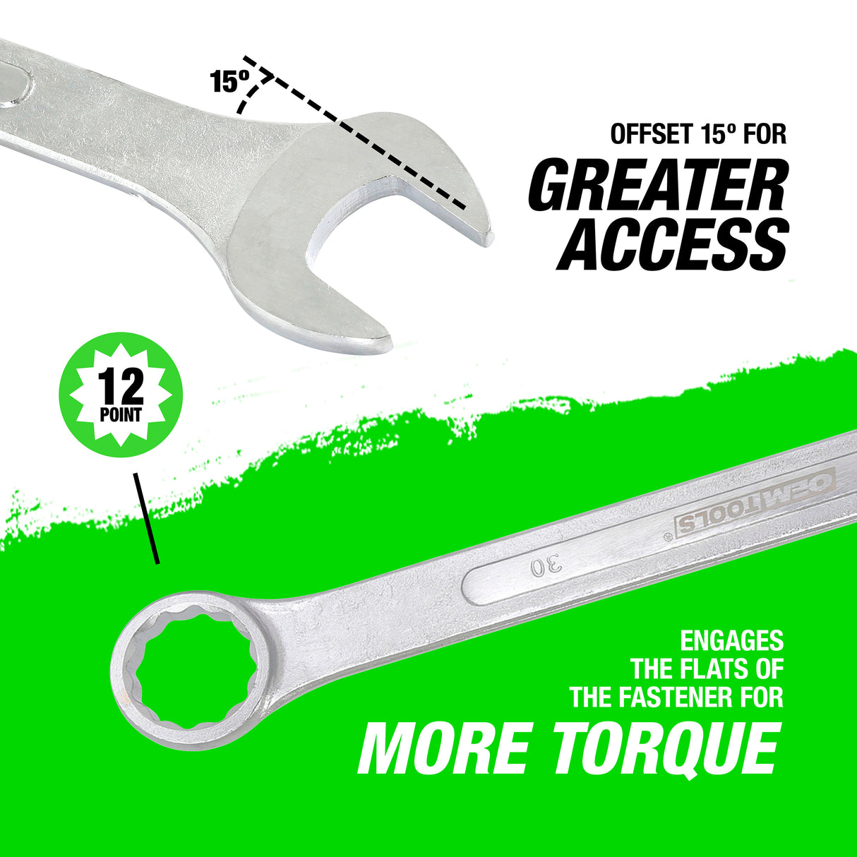 OEMTOOLS 22128 30 mm Jumbo Combination Wrench Additional Image 3