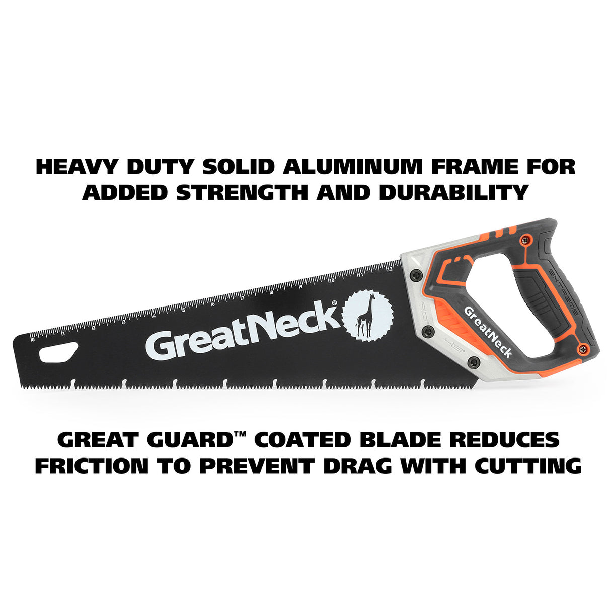 GreatNeck 74003 15 Inch Aggressive Tooth Handsaw w/ Aluminum Frame Composite Handle Additional Image 2