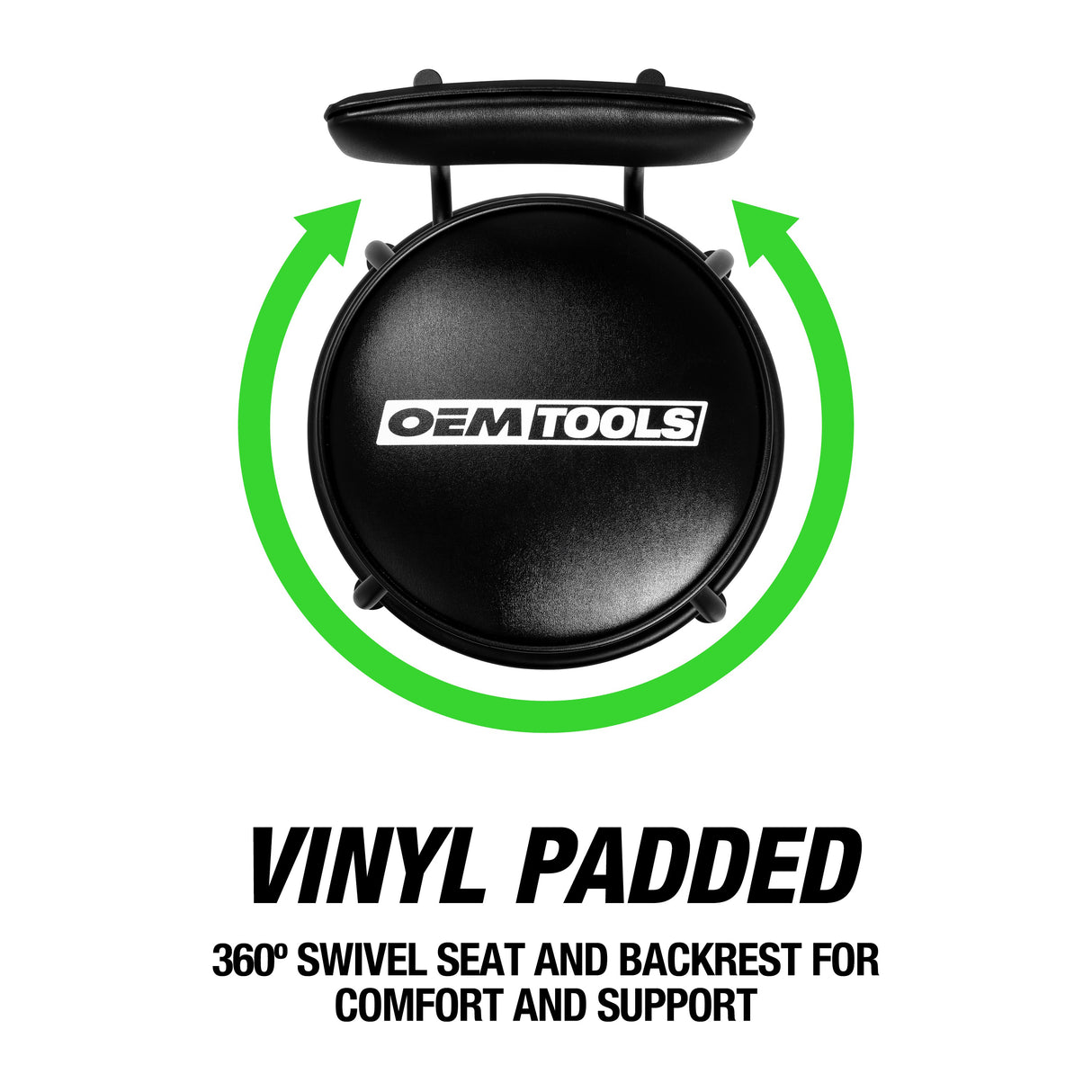 OEMTOOLS 25700 Double Ring Adjustable Stool With Backrest Additional Image 7