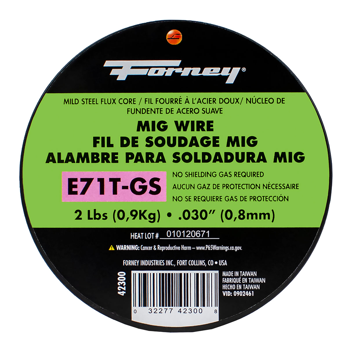 Forney Industries 42300 E71T-GS Flux-Core Welding Wire .030in 2 Lb. Additional Image 2