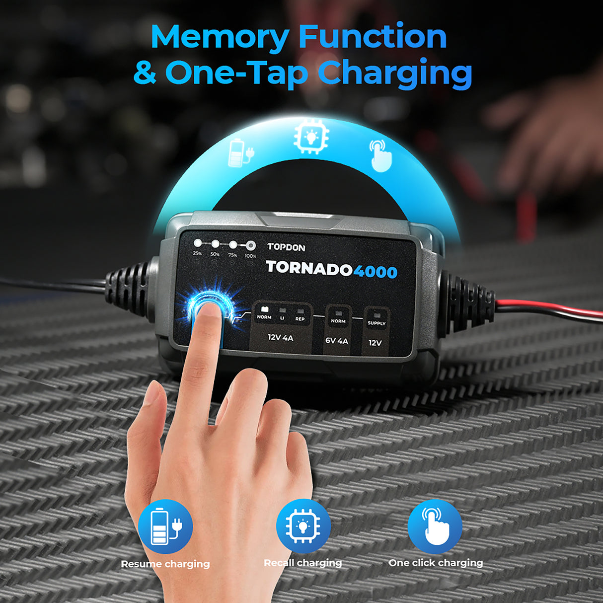 TopDon T4000C 4A Smart Battery Charger Additional Image 7