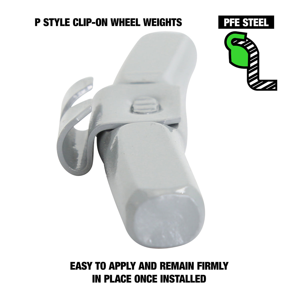 OEMTOOLS 23236 2.50 Oz. P Style Steel Wheel Weight- 1 Box of 25 Additional Image 2