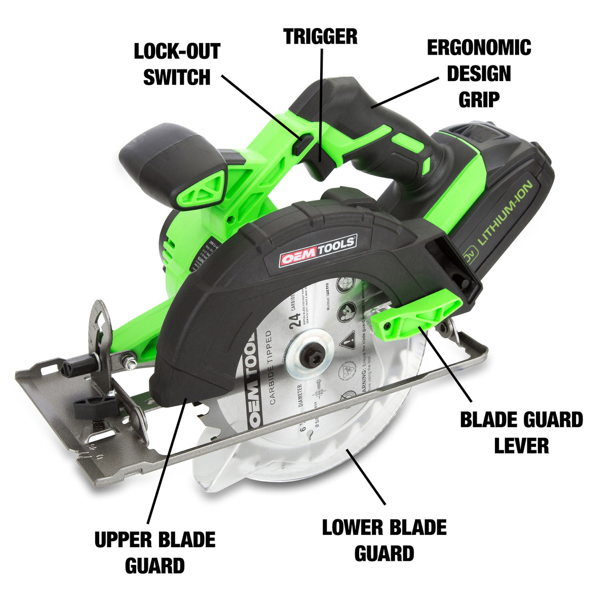 OEMTOOLS 24488 20V MAX* Li-ion 6-1/2in. Circular Saw Additional Image 4