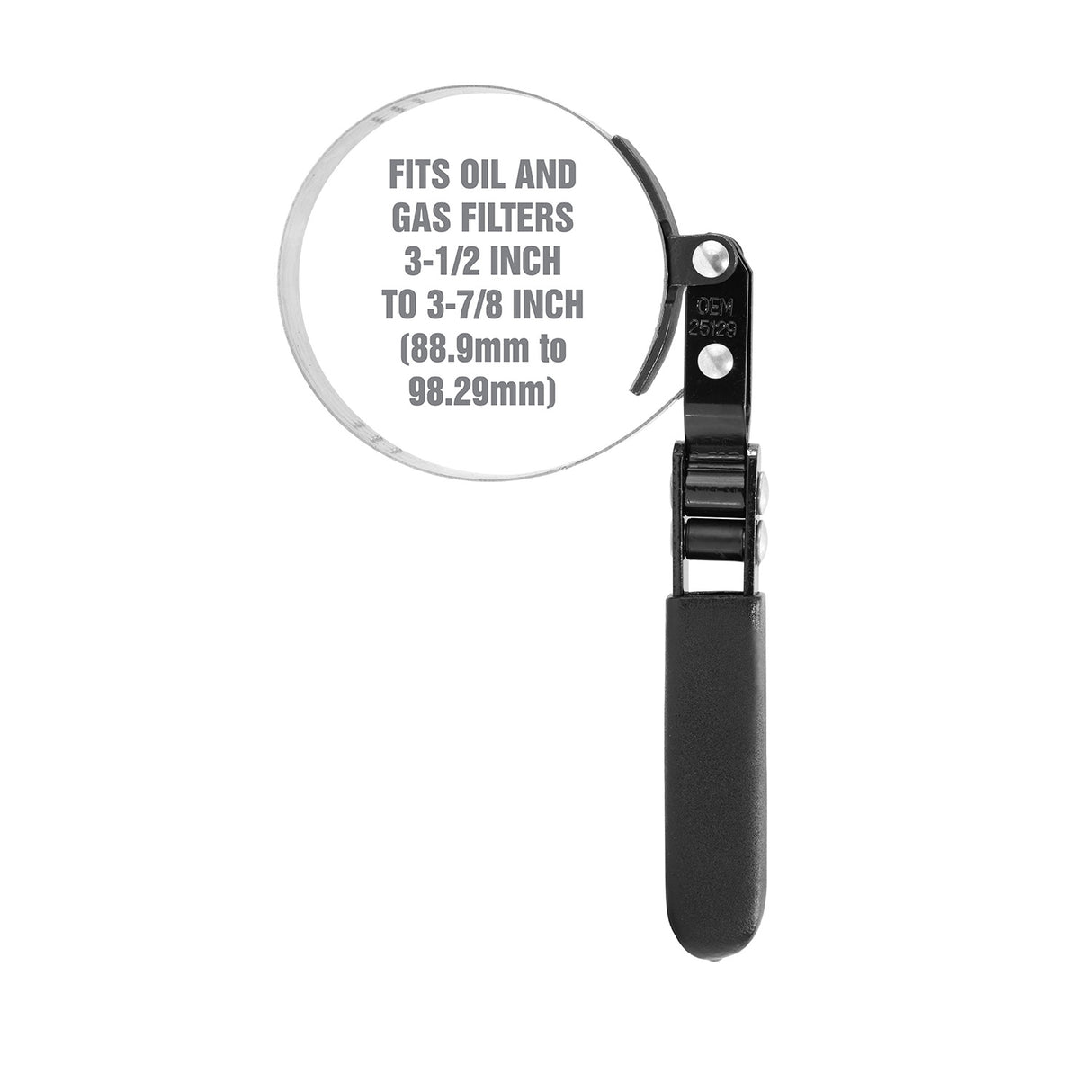 OEMTOOLS 25129 3-1/2in. to 3-7/8in. Heavy Duty Oil and Gas Filter Wrench Additional Image 1