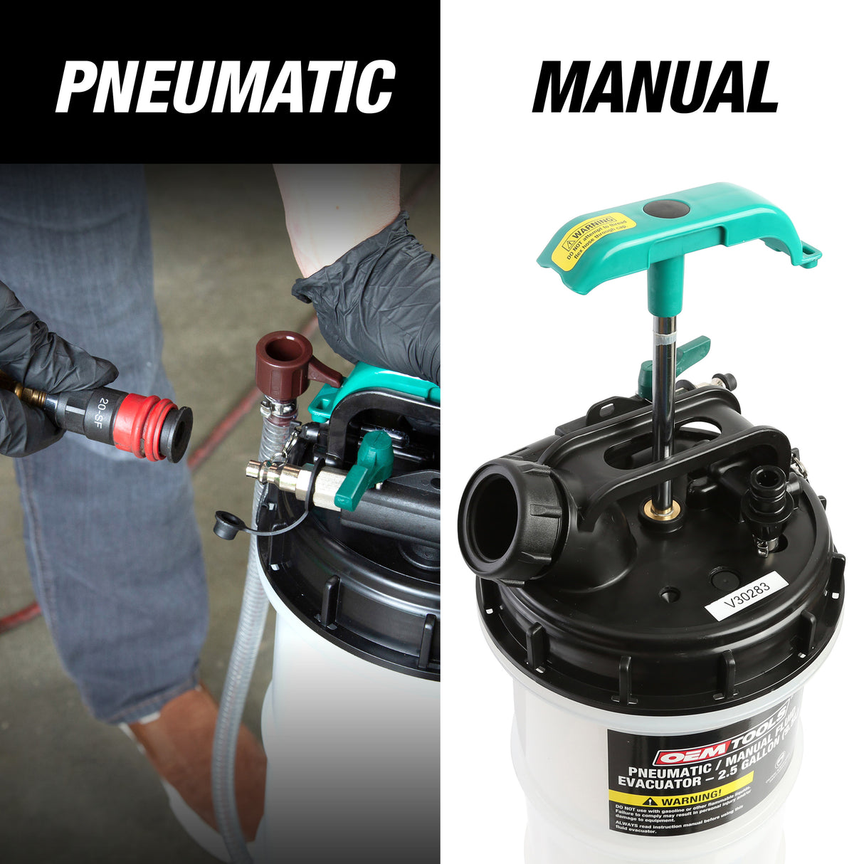 OEMTOOLS 24478 Pneumatic/Manual Fluid Extractor 2.5 Gallon (9.5L) Additional Image 1
