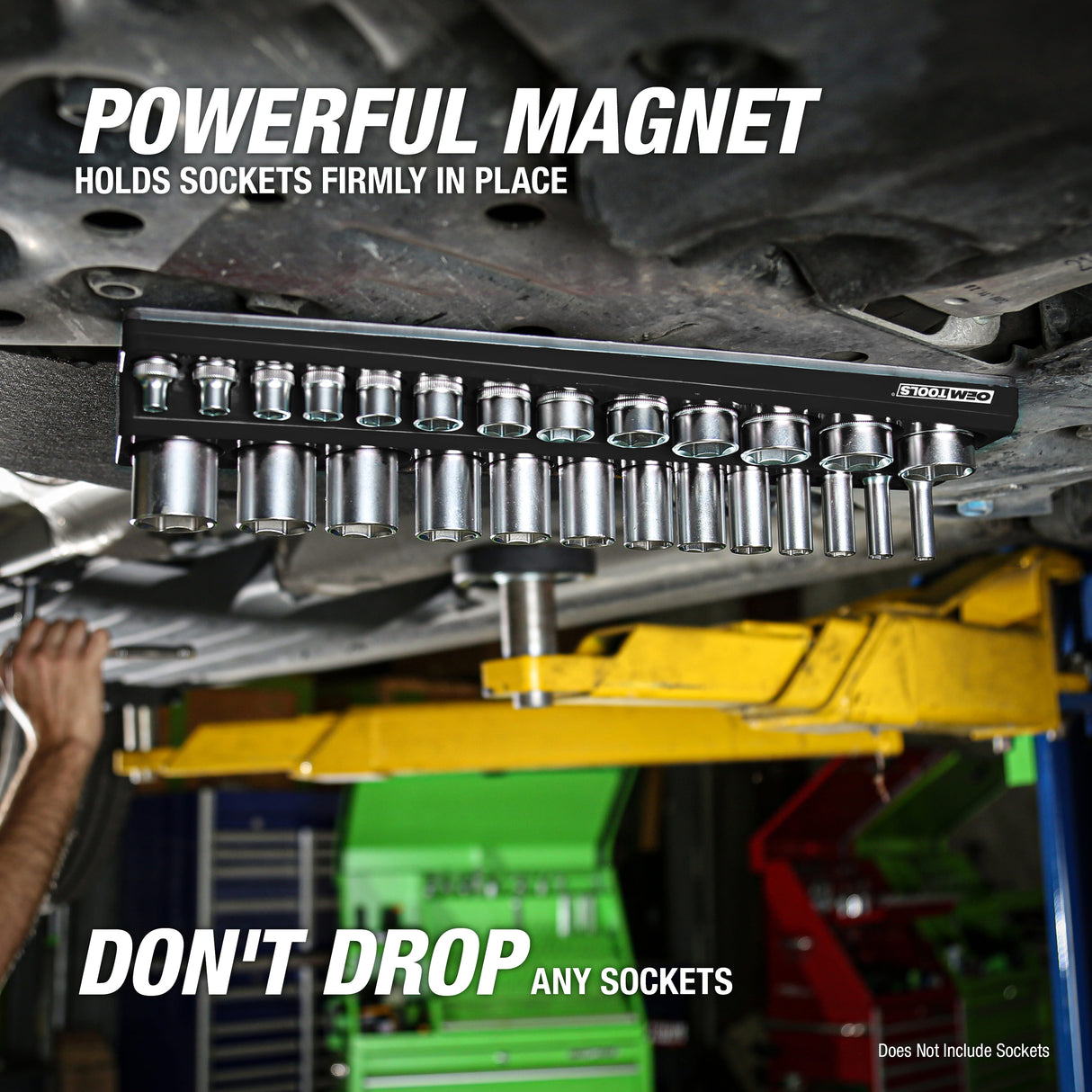 OEMTOOLS 22487 3 Piece Magnetic Socket Tray Set - Black, Metric Additional Image 6