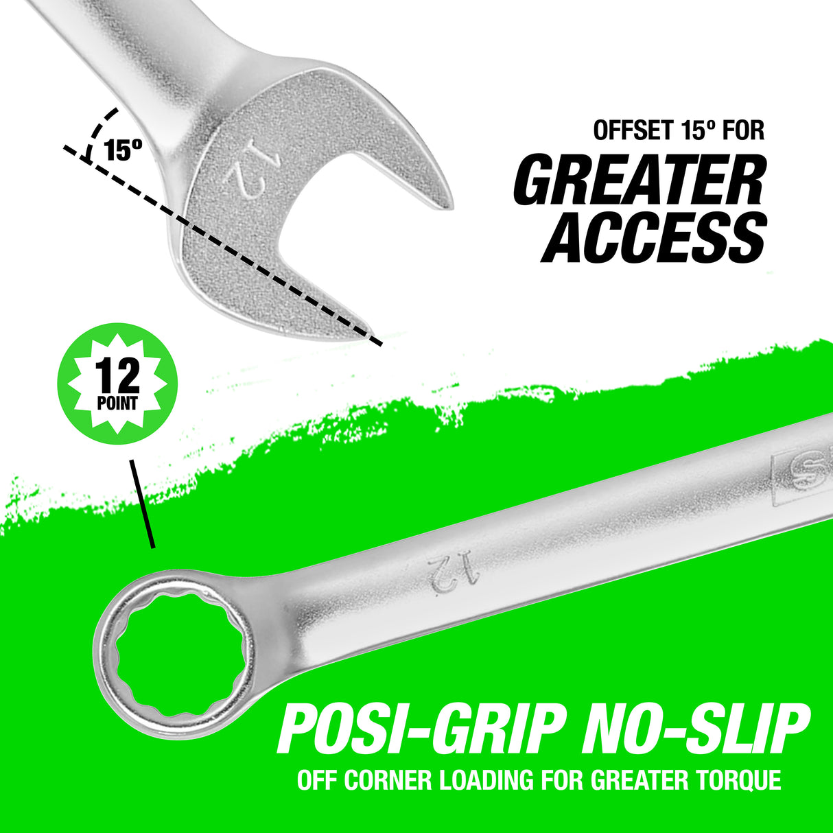 OEMTOOLS 22015 12mm Combination Wrench (Metric) Additional Image 3