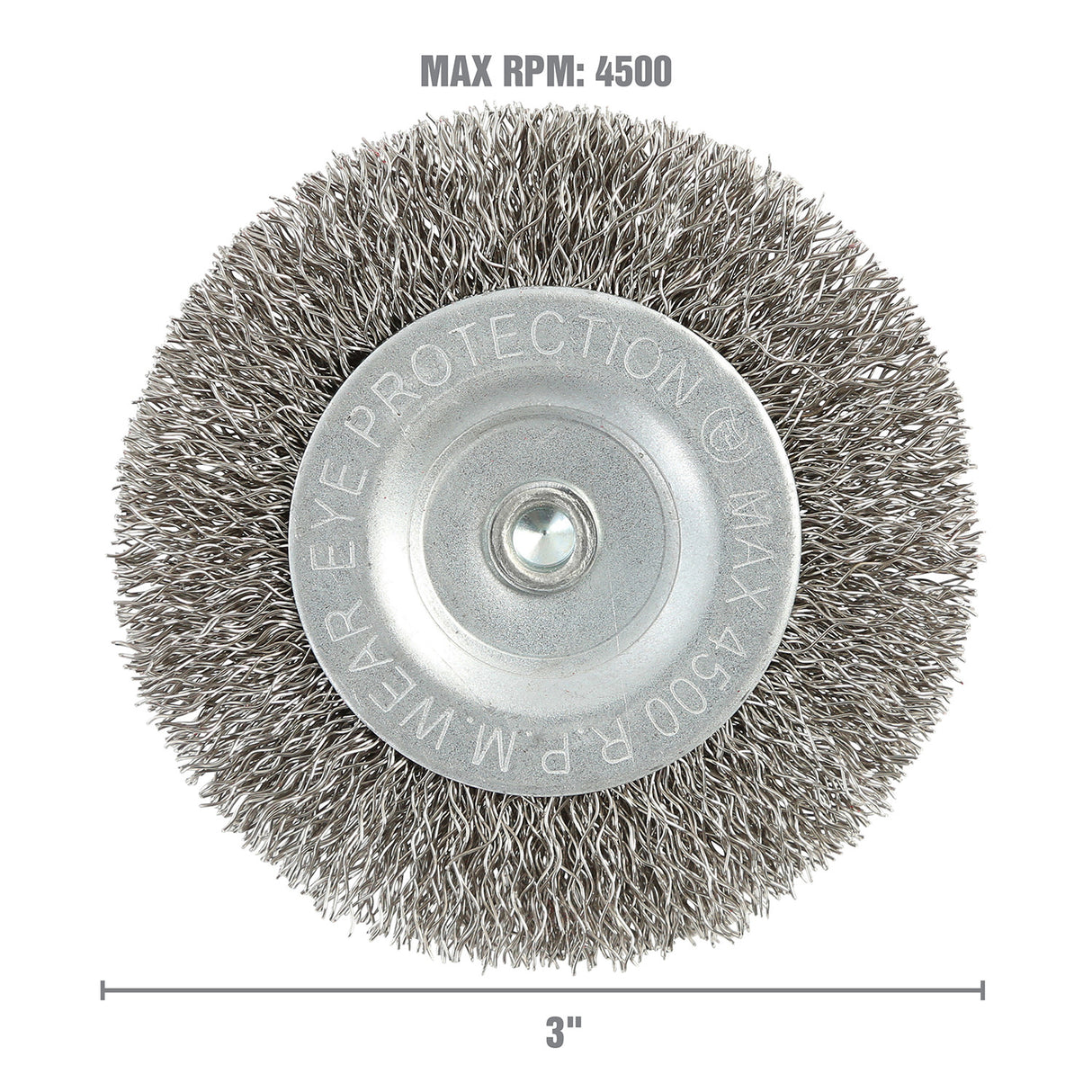 OEMTOOLS 26069 3in. Fine Wire Wheel Brush Additional Image 2