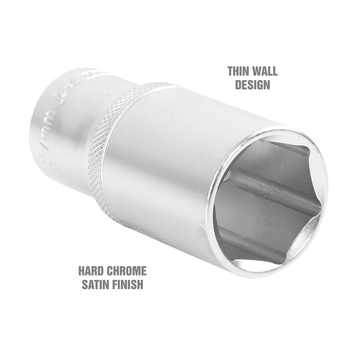 OEMTOOLS 22455 1/2 Inch Drive 6 Pt. Deep Wall Socket (27 mm) Additional Image 2