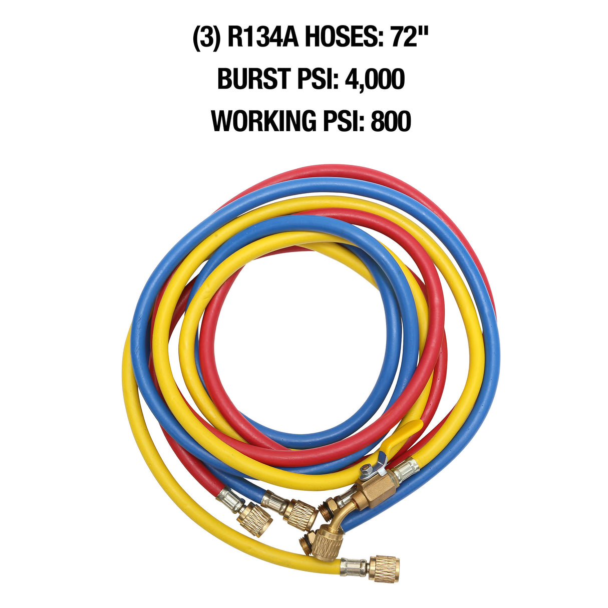OEMTOOLS 24558 R134a Hose Set 72 Inch Additional Image 1