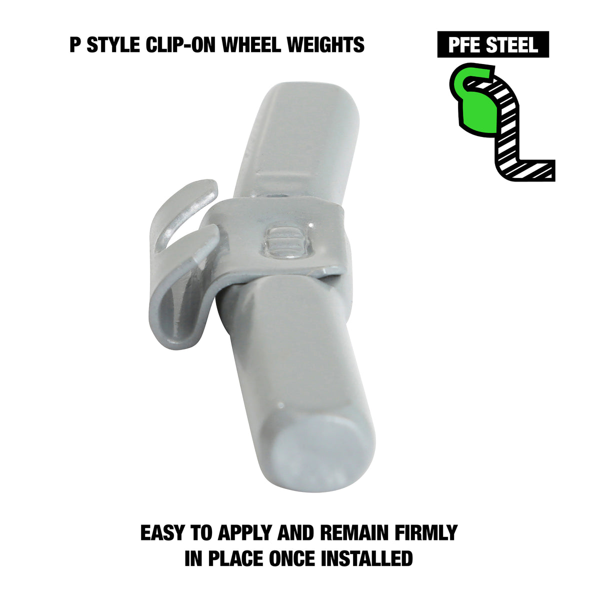 OEMTOOLS 23229 1.75 Oz. P Style Steel Wheel Weight - 1 Box of 25 Additional Image 2