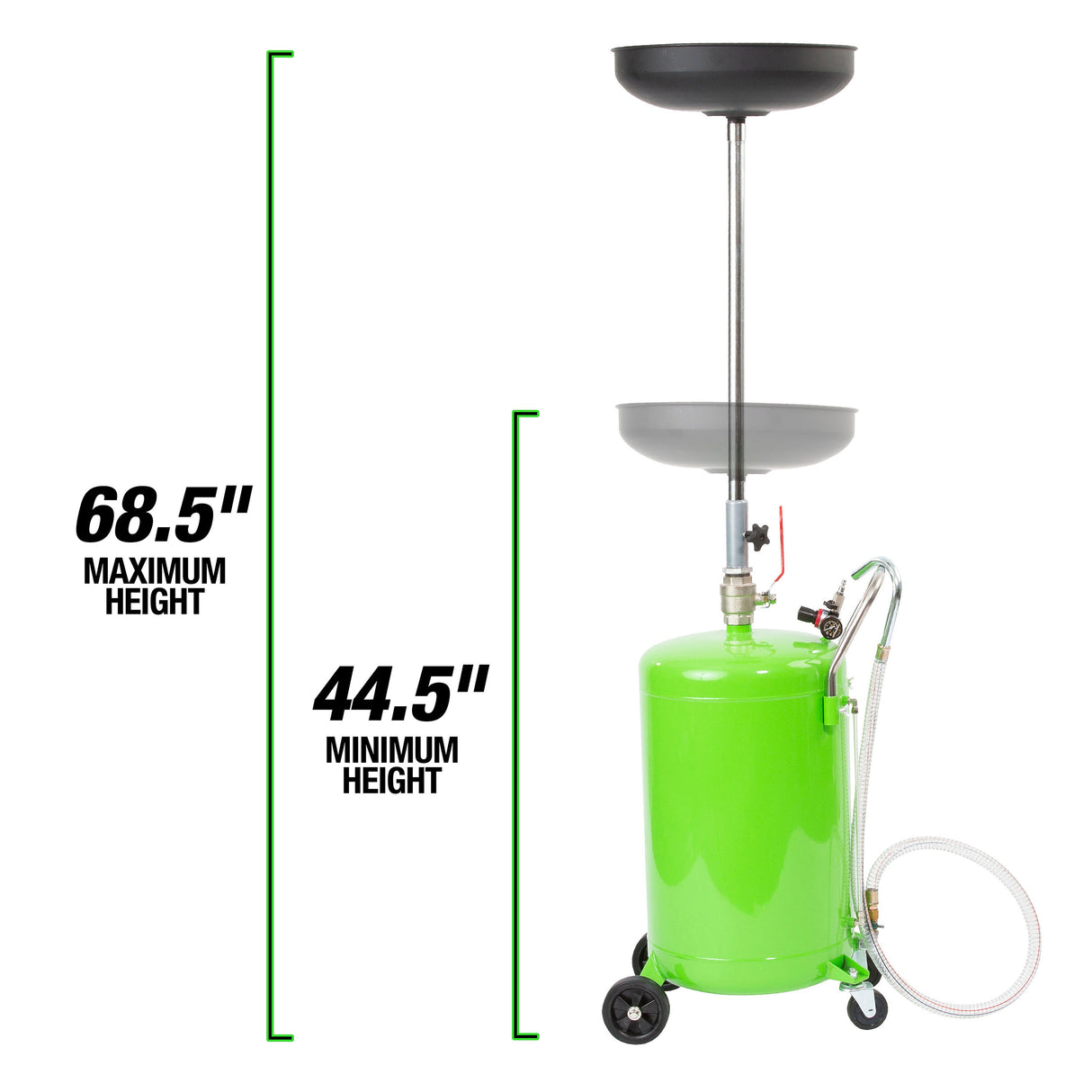 OEMTOOLS 87042 18 Gallon Metal Oil Drain - Green Additional Image 2