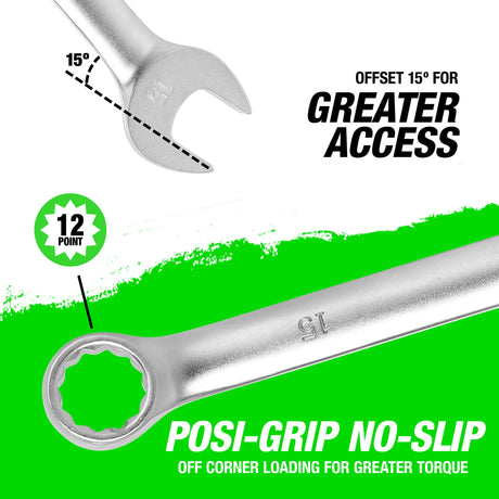OEMTOOLS 22018 15 mm Combination Wrench (Metric) Additional Image 3