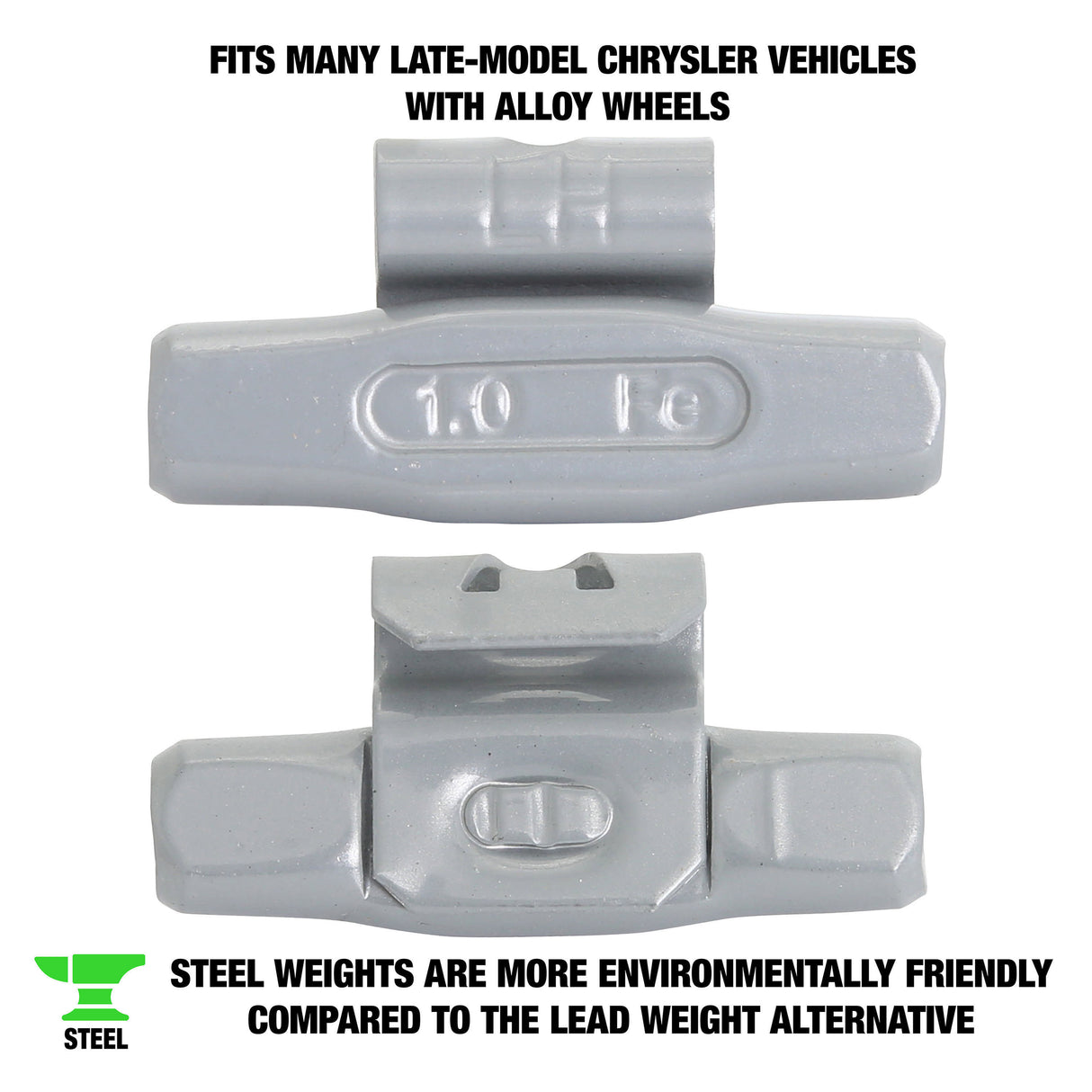 OEMTOOLS 23285 1.00 Oz. LH Style Steel Wheel Weight - 1 Box of 25 Additional Image 1