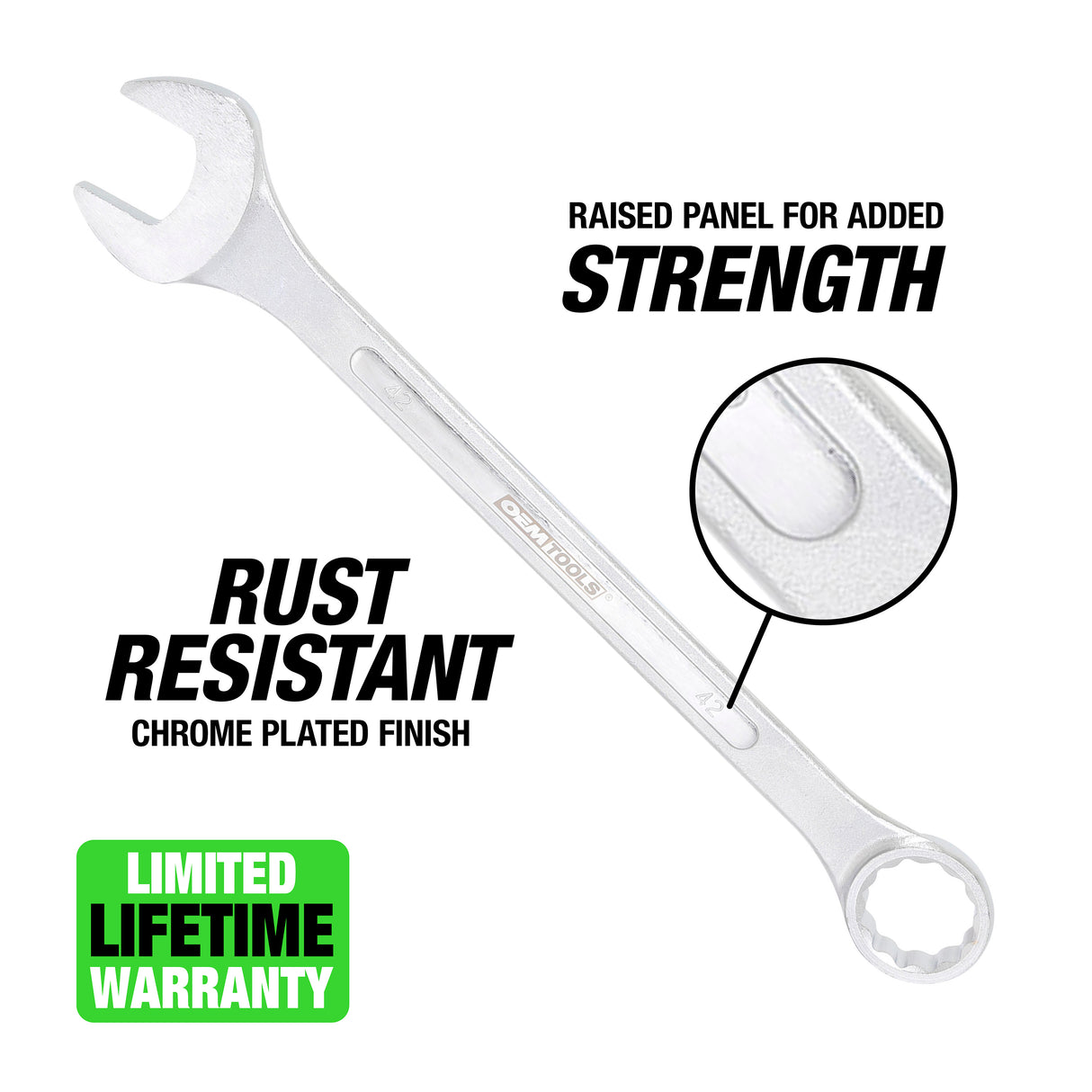 OEMTOOLS 22135 42 mm Jumbo Combination Wrench Additional Image 1