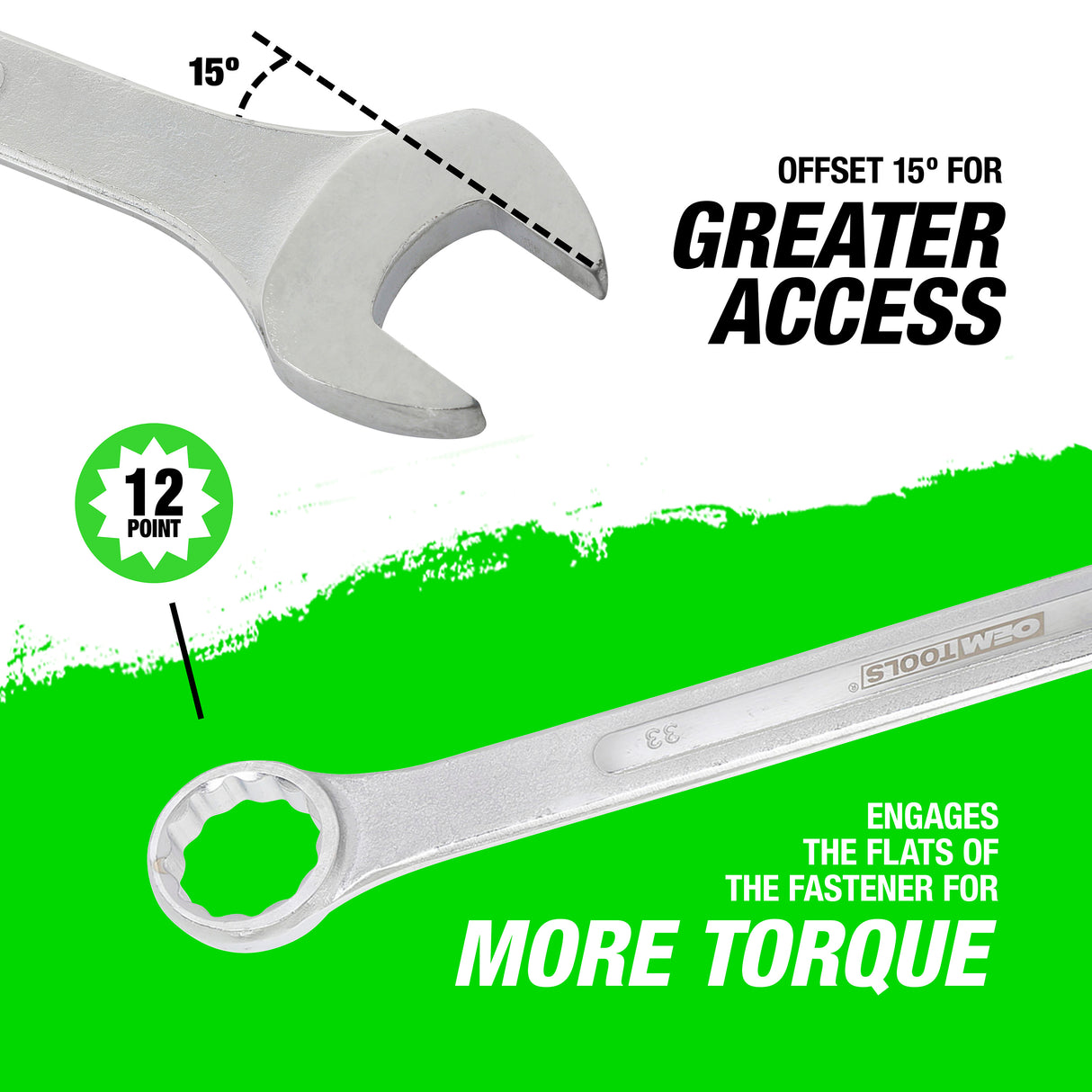 OEMTOOLS 22130 33 mm Jumbo Combination Wrench Additional Image 3