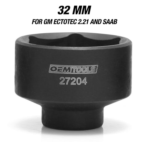OEMTOOLS 27204 3 Piece Oil Cap Filter Socket Set (27 mm, 32 mm, and 36 mm) Additional Image 3