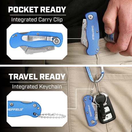 Sheffield 12117 Folding Lock Back® Utility Knives - 2 Pack Additional Image 5