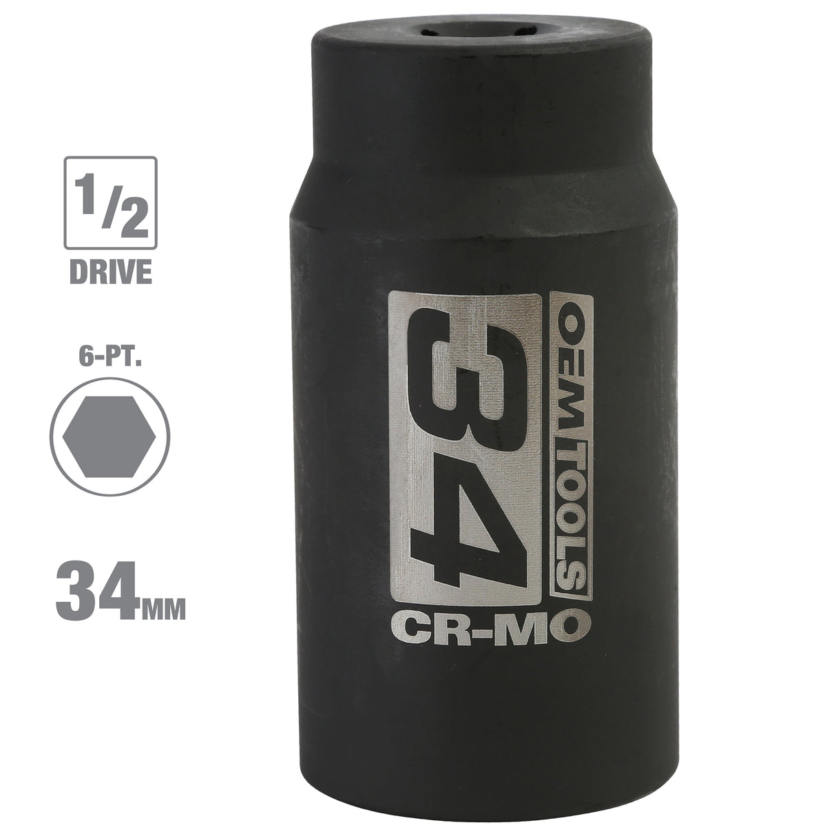 OEMTOOLS 25205 1/2 Inch Drive Axle Nut Socket (34 mm) Additional Image 1
