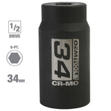 OEMTOOLS 25205 1/2 Inch Drive Axle Nut Socket (34 mm) Additional Image 1