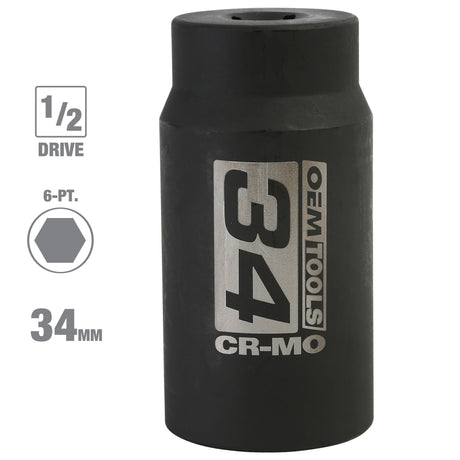 OEMTOOLS 25205 1/2 Inch Drive Axle Nut Socket (34 mm) Additional Image 1