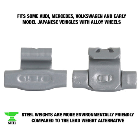 OEMTOOLS 23254 15 gm. EN Style Steel Wheel Weight - 1 Box of 25 Additional Image 1
