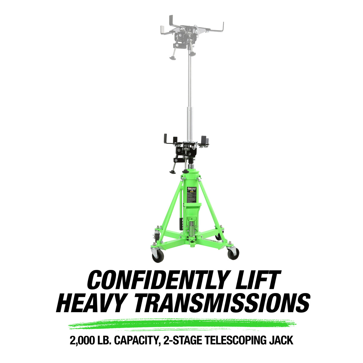 OEMTOOLS 26842 1 Ton 2 Stage Telescoping Transmission Jack Additional Image 1