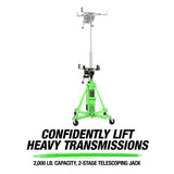 OEMTOOLS 26842 1 Ton 2 Stage Telescoping Transmission Jack Additional Image 1