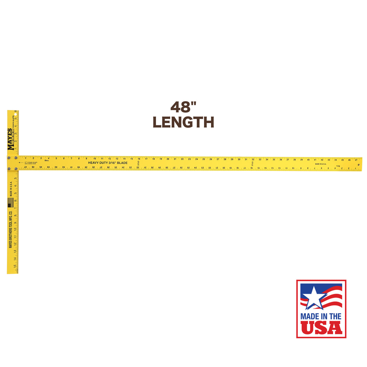 Mayes 10182 Heavy Duty Aluminum Wallboard Square (48 Inch) Additional Image 1