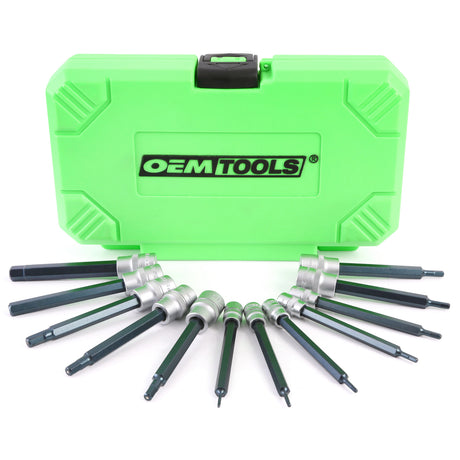 OEMTOOLS 23902 12 Piece SAE Magnetic Long Hex Bit Socket Set Main Image