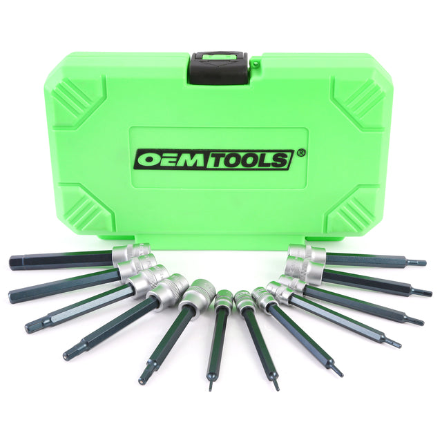 OEMTOOLS 23902 12 Piece SAE Magnetic Long Hex Bit Socket Set Main Image
