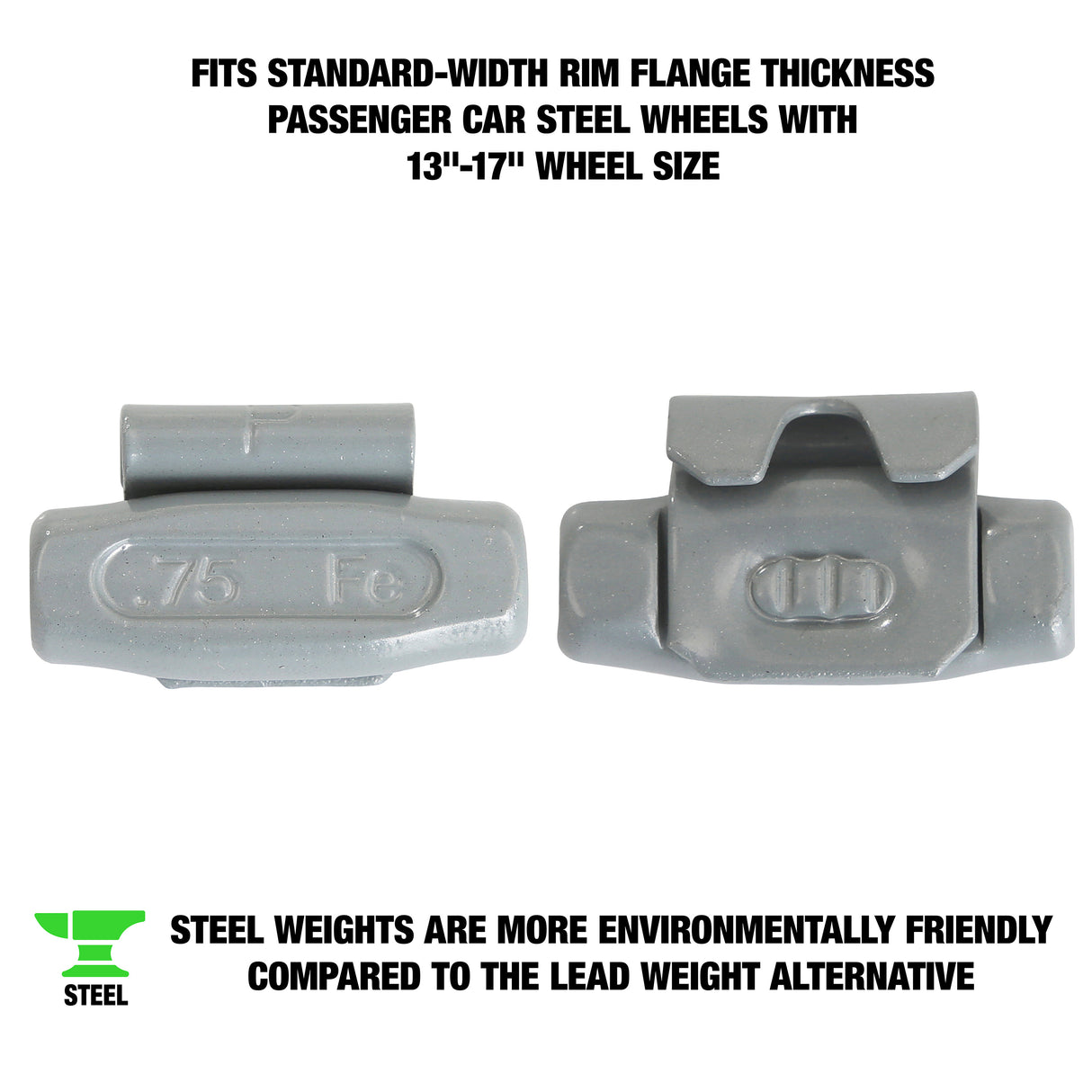 OEMTOOLS 23224 0.75 Oz. P Style Steel Wheel Weight - 1 Box of 25 Additional Image 1