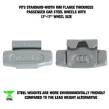 OEMTOOLS 23224 0.75 Oz. P Style Steel Wheel Weight - 1 Box of 25 Additional Image 1