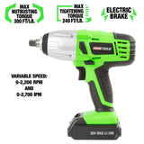 OEMTOOLS 24670 20V MAX* Lithium-ion Cordless 1/2in. Drive Impact Wrench Additional Image 2