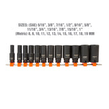 OEMTOOLS 25590 12 Piece 3/8 Inch Deep Impact Socket Set - SAE Additional Image 2