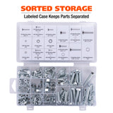 GreatNeck 68234 255-Piece Nut and Bolt Assortment, SAE, Silver Additional Image 5