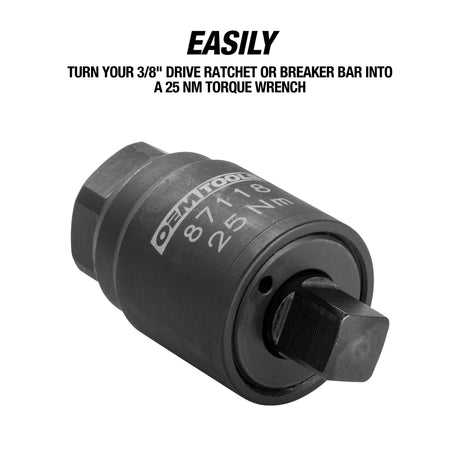 OEMTOOLS 87118 Torque Adapter, 25 Nm Additional Image 1