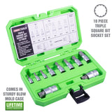 OEMTOOLS 22711 10 Piece Long Triple Square Bit Socket Set Additional Image 1