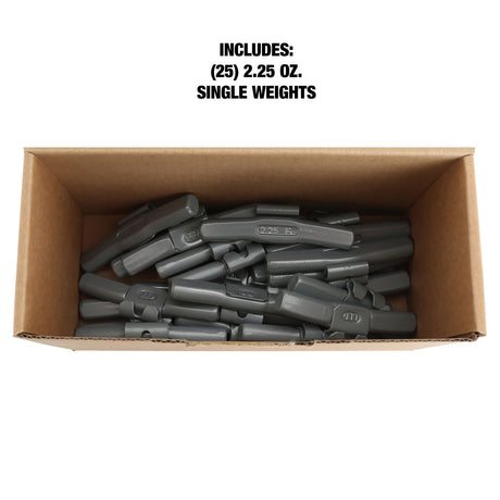 OEMTOOLS 23235 2.25 Oz. P Style Steel Wheel Weight - 1 Box of 25 Additional Image 4